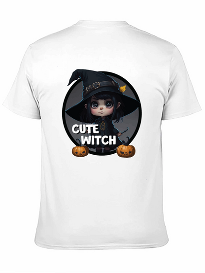 Cute Witch Graphic Tee - Halloween Apparel