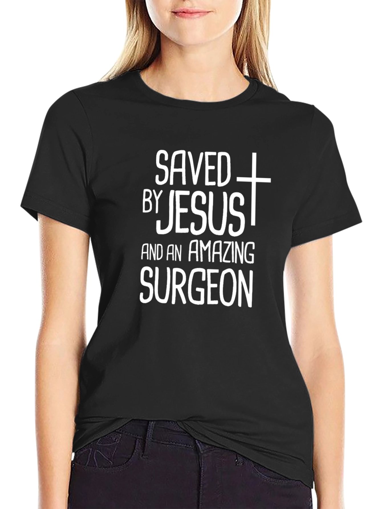 Saved By Jesus & Amazing Surgeon Graphic Tee