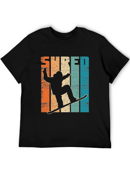 Shred Retro Snowboarder Graphic Tee - Cool Winter Style