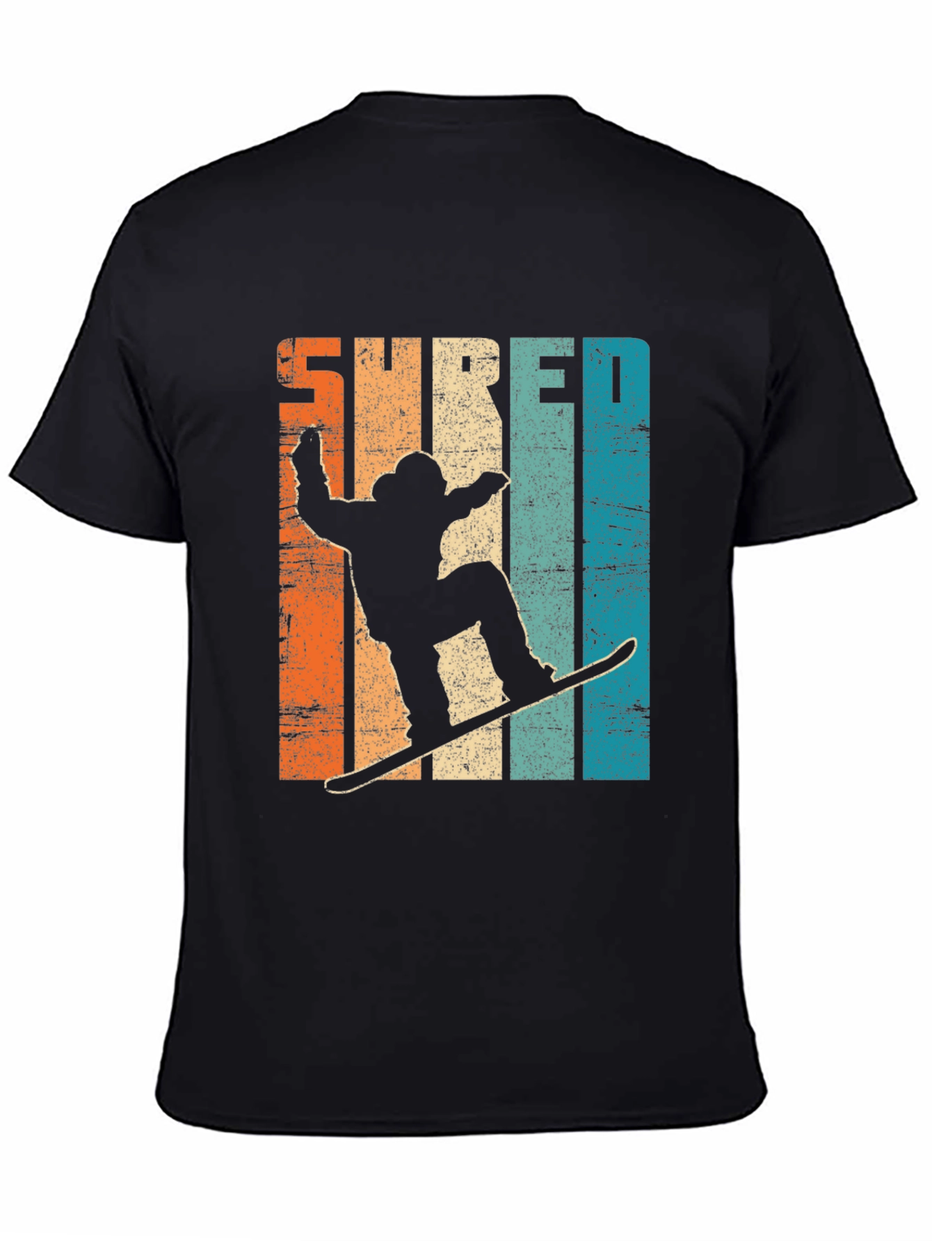 Shred Retro Snowboarder Graphic Tee - Cool Winter Style