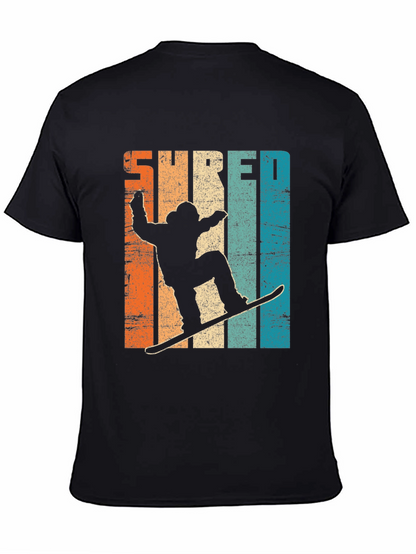 Shred Retro Snowboarder Graphic Tee - Cool Winter Style