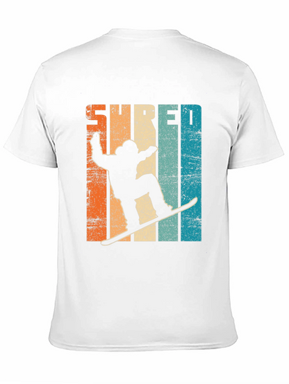 Shred Retro Snowboarder Graphic Tee - Cool Winter Style