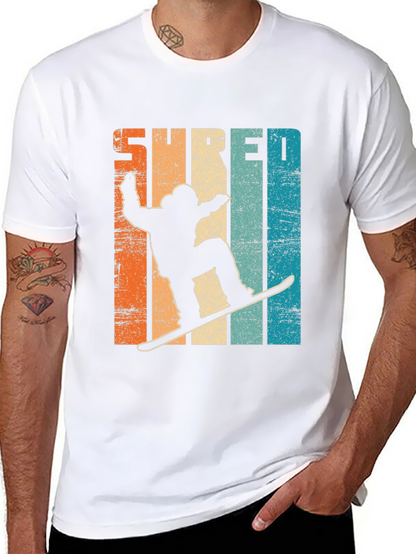 Shred Retro Snowboarder Graphic Tee - Cool Winter Style