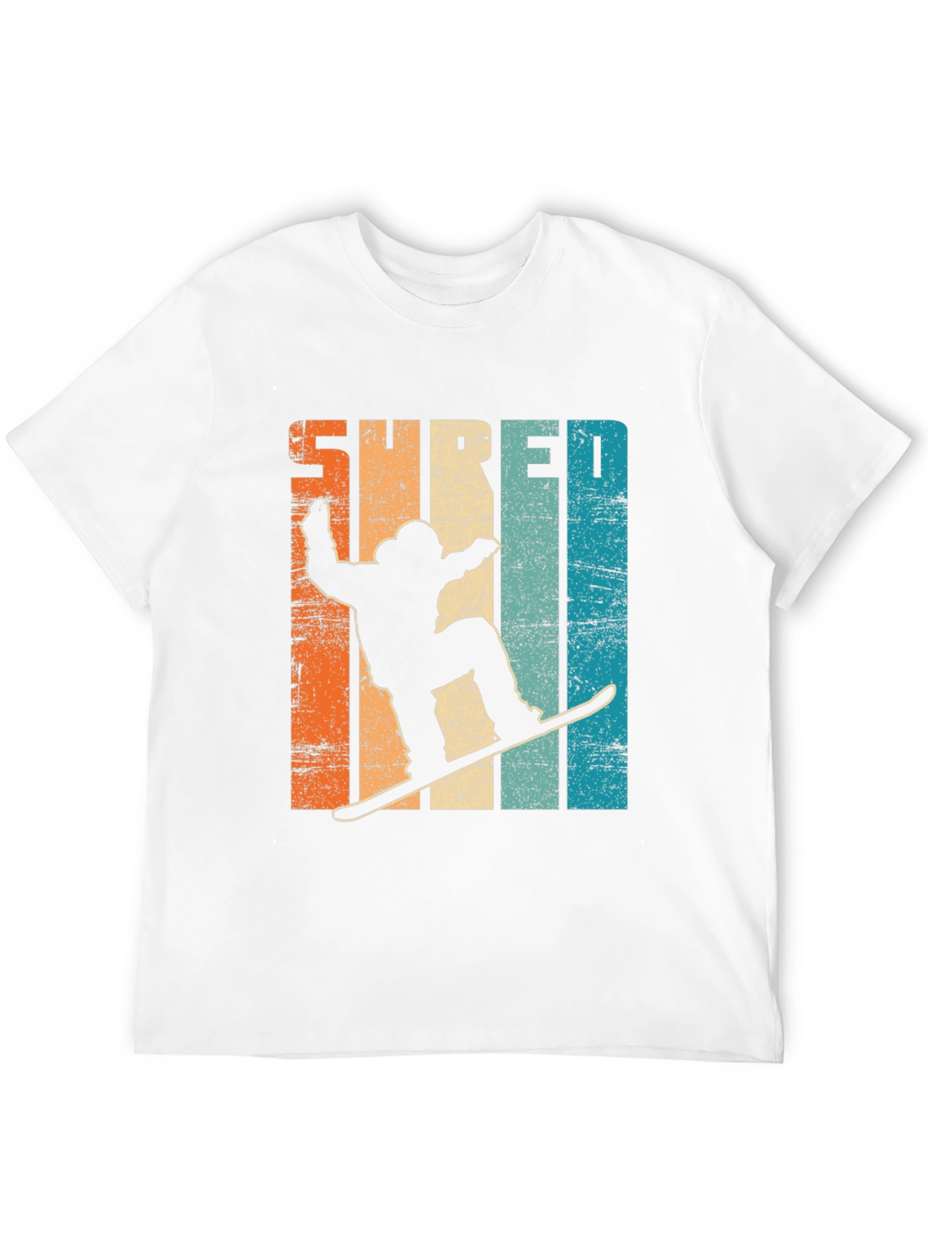 Shred Retro Snowboarder Graphic Tee - Cool Winter Style