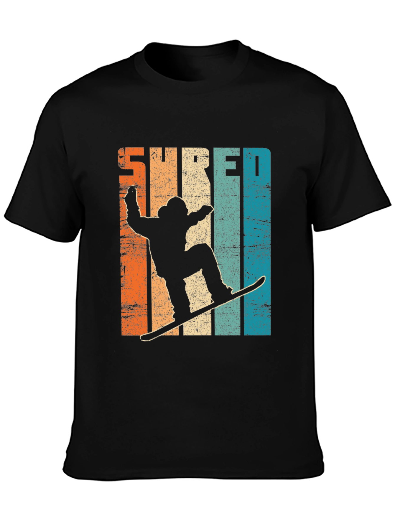 Shred Retro Snowboarder Graphic Tee - Cool Winter Style