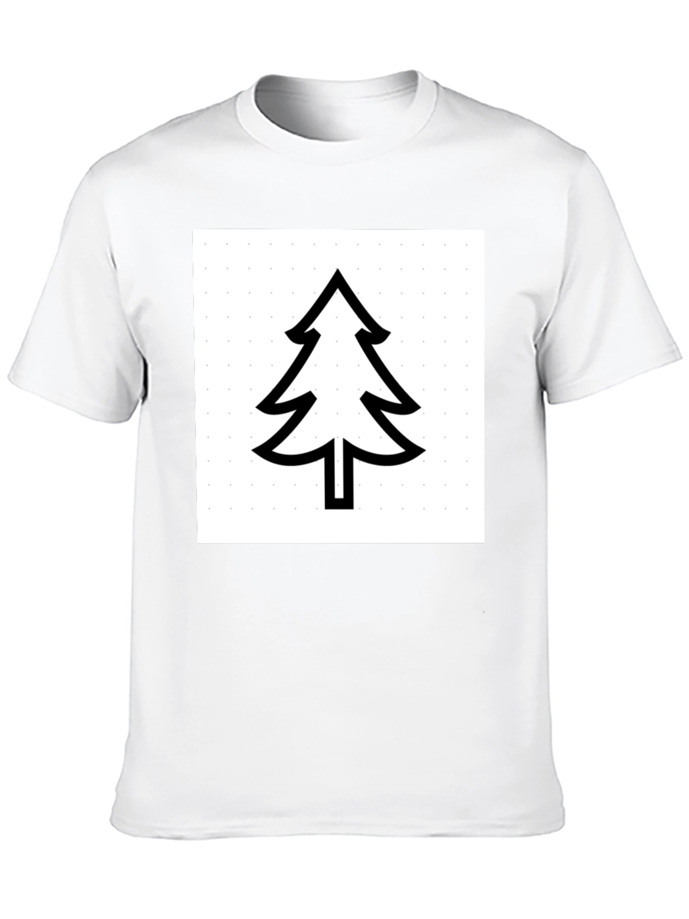 Modern Tree Graphic Tee - Black Cotton Comfort