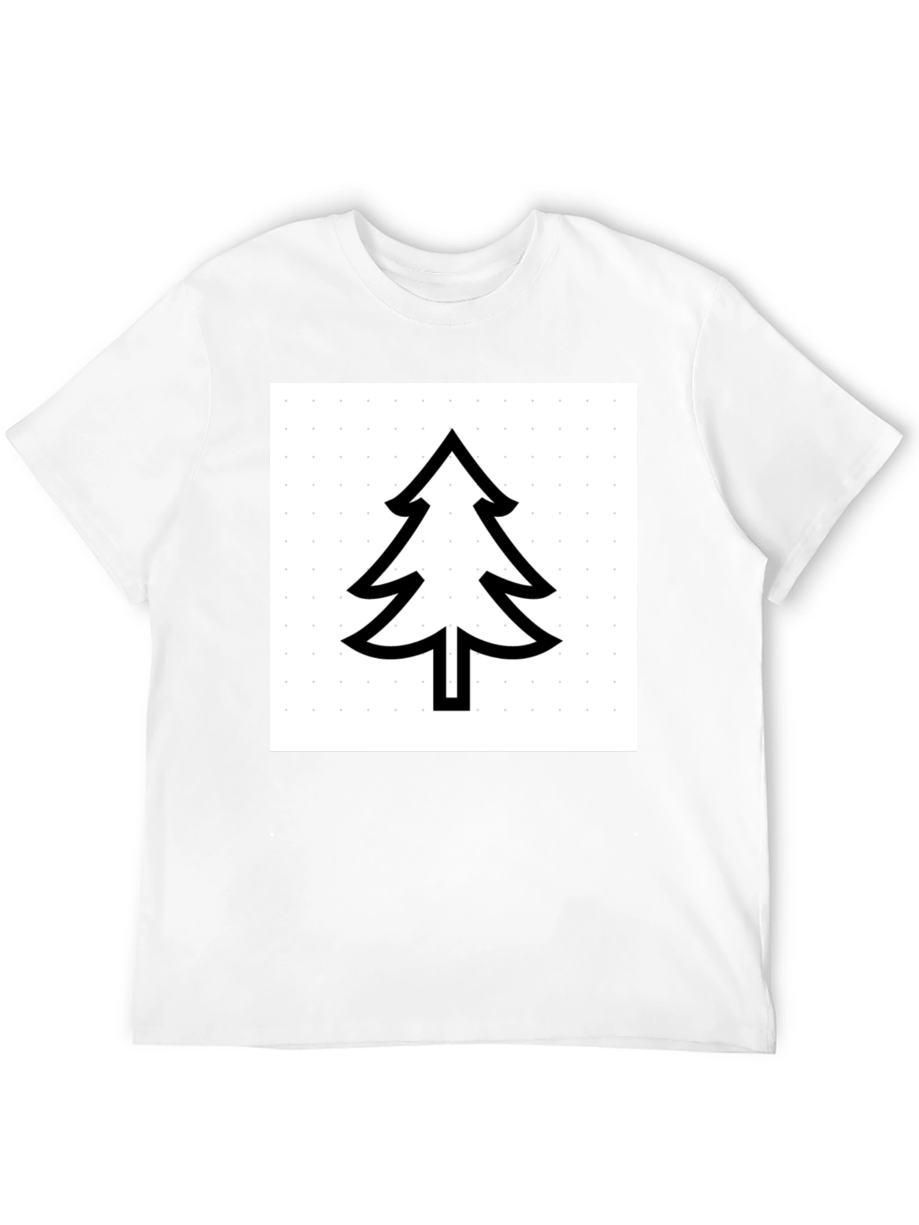 Modern Tree Graphic Tee - Black Cotton Comfort