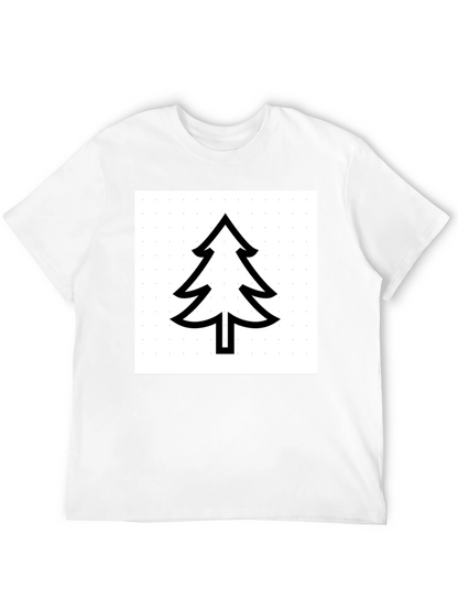 Modern Tree Graphic Tee - Black Cotton Comfort