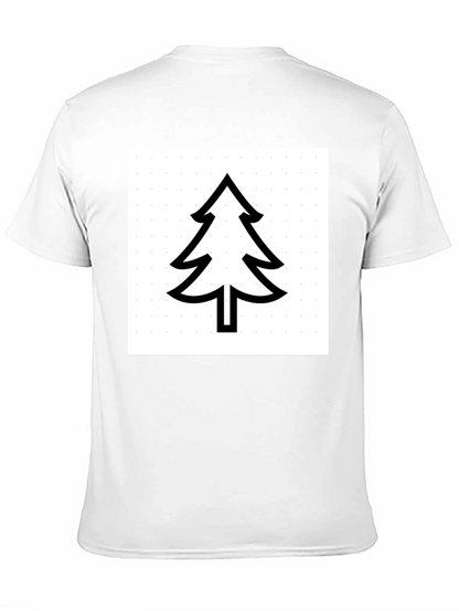 Modern Tree Graphic Tee - Black Cotton Comfort