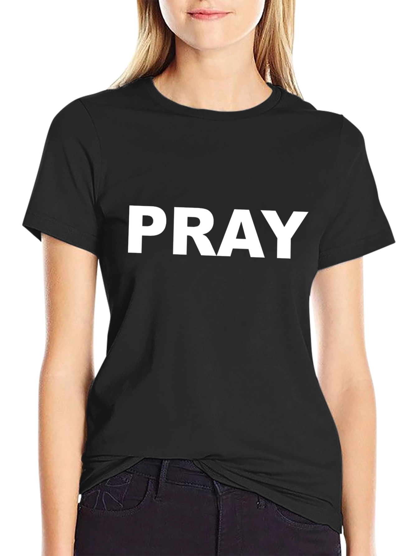 Pray Graphic Black T-Shirt - Comfort & Style
