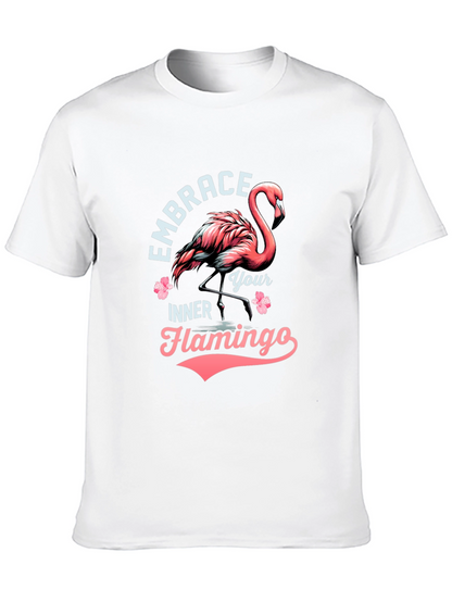 Embrace Your Inner Flamingo T-Shirt - Black Cotton Tee