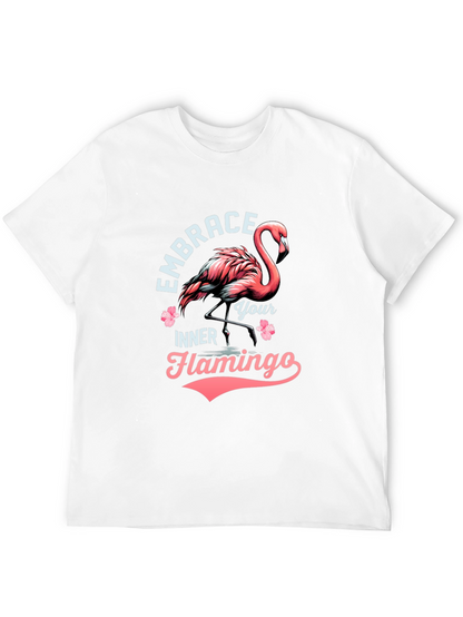 Embrace Your Inner Flamingo T-Shirt - Black Cotton Tee