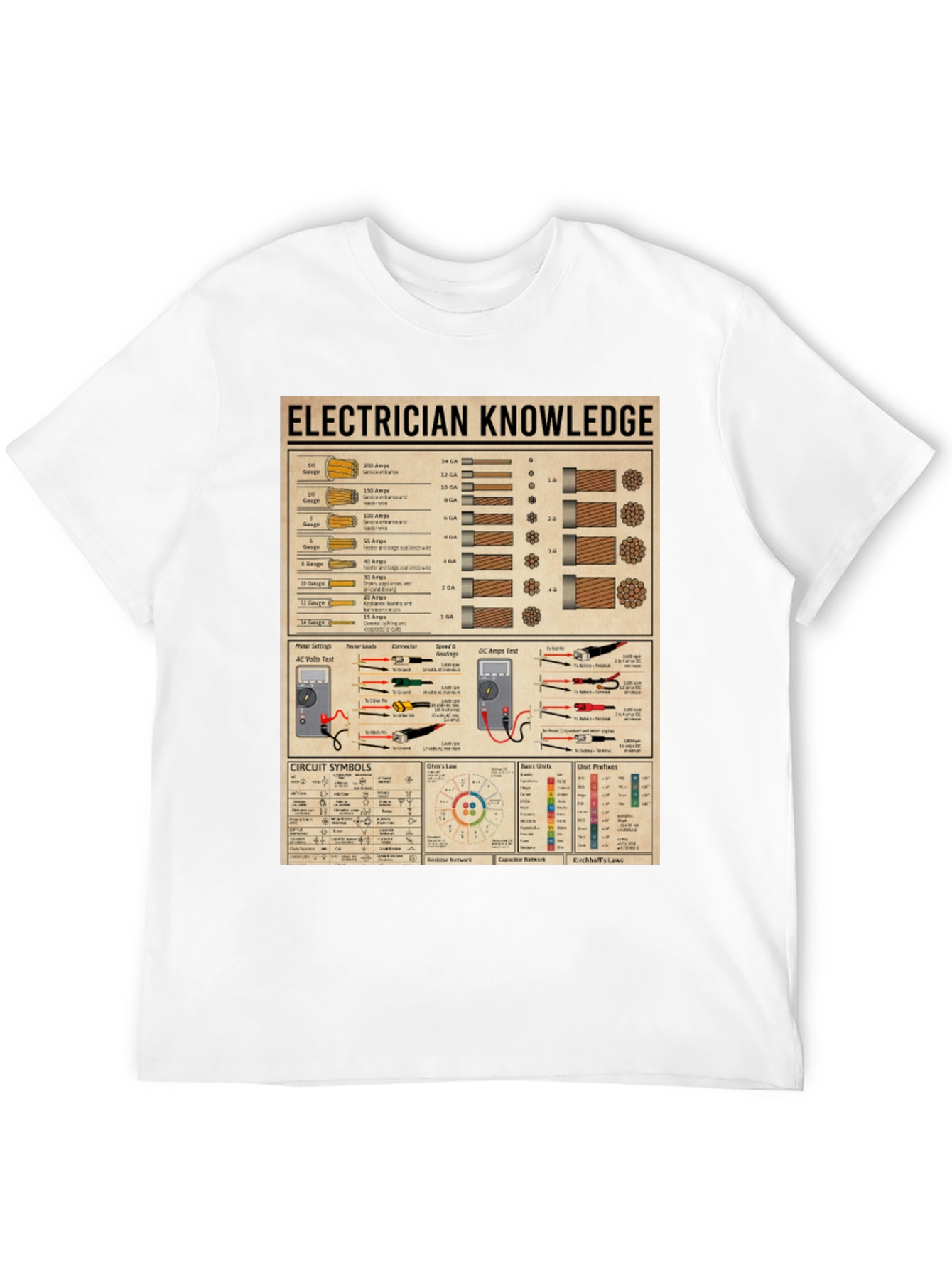 Electrician Knowledge Graphic T-Shirt