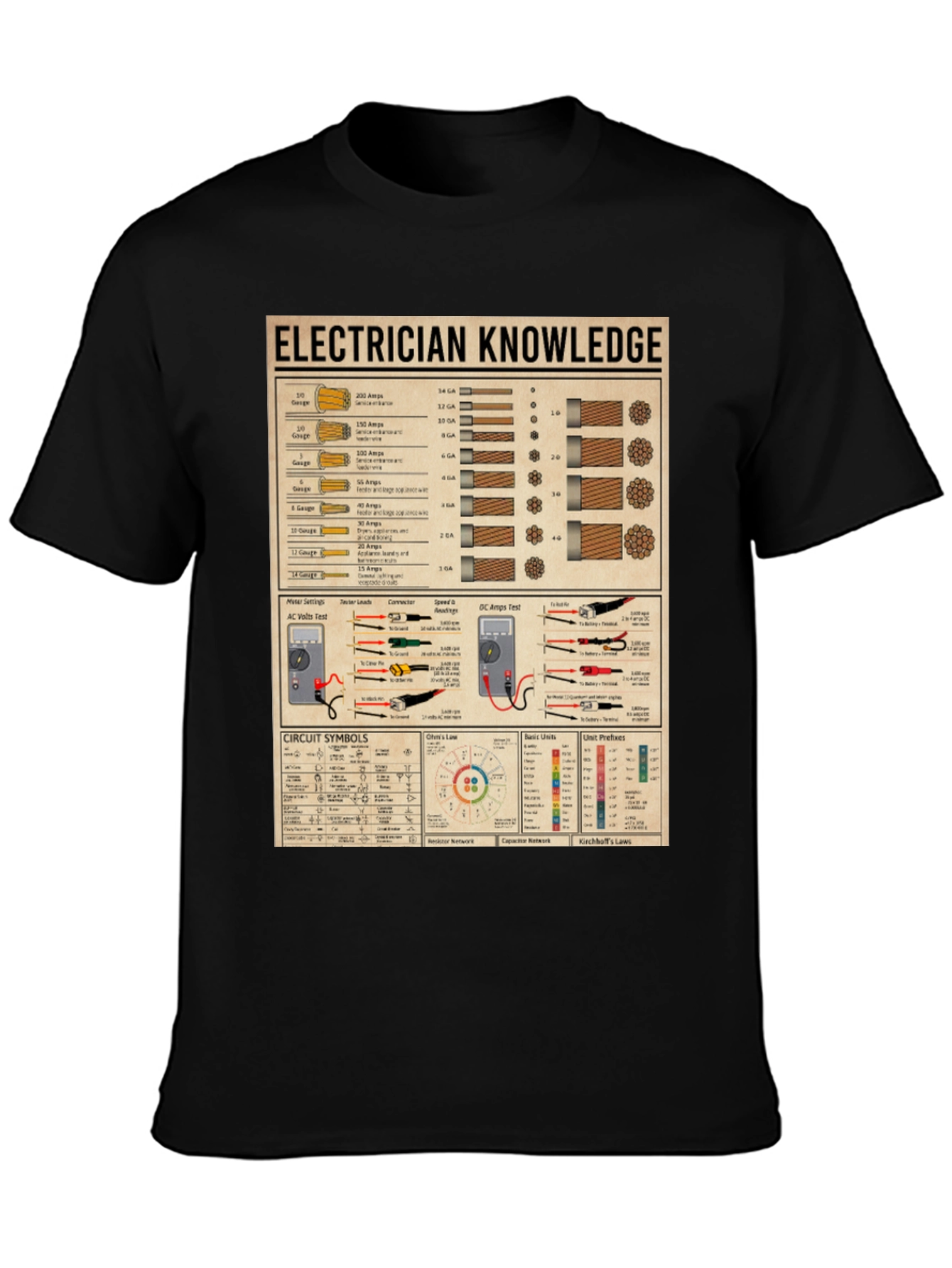 Electrician Knowledge Graphic T-Shirt
