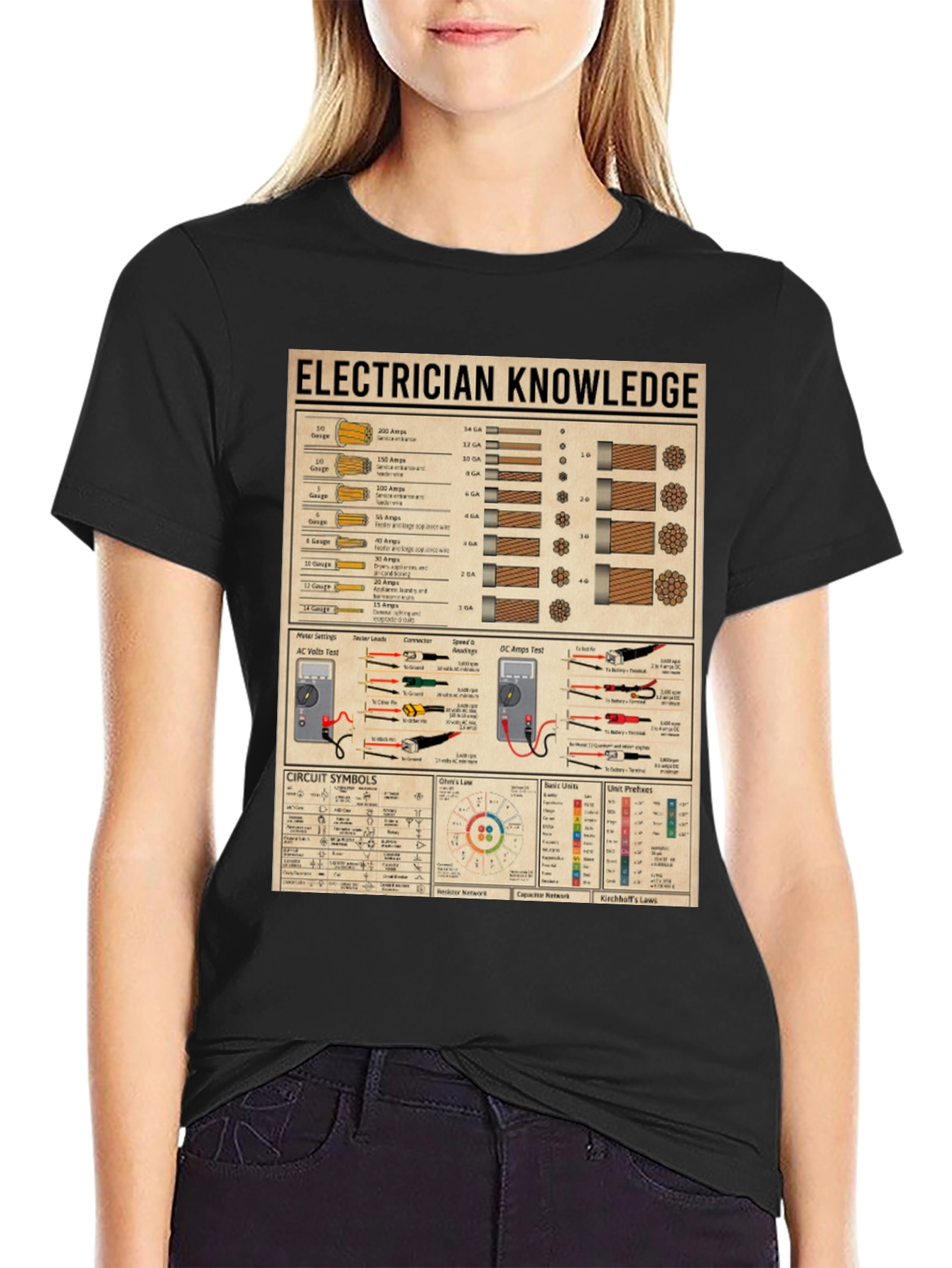 Electrician Knowledge Graphic T-Shirt