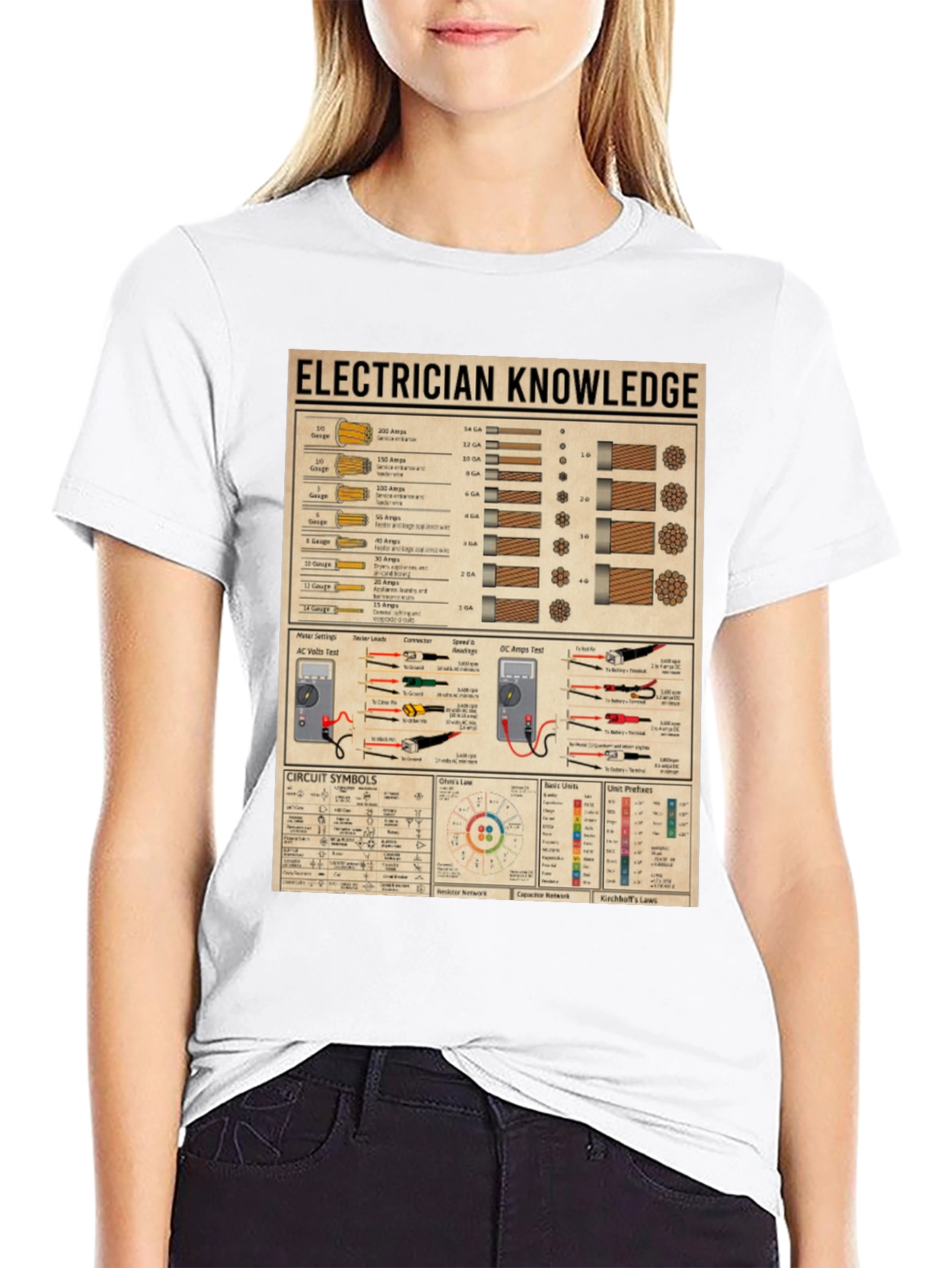 Electrician Knowledge Graphic T-Shirt