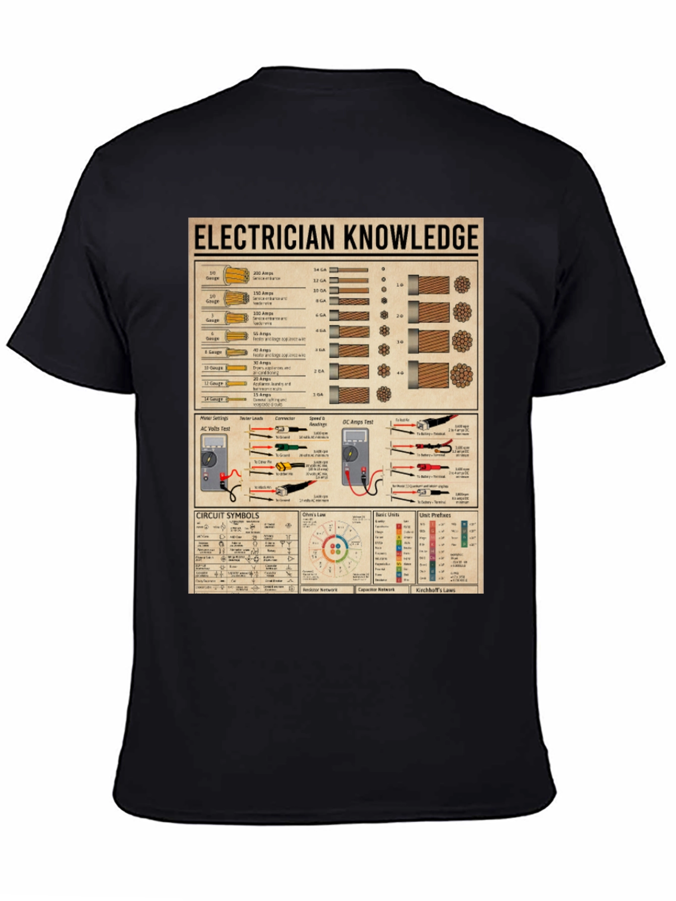 Electrician Knowledge Graphic T-Shirt