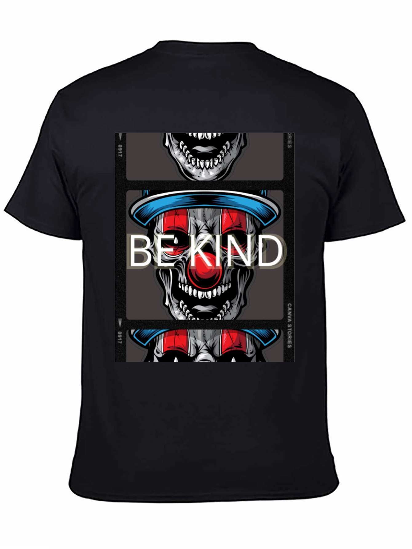 Be Kind Clown Skull Graphic T-Shirt