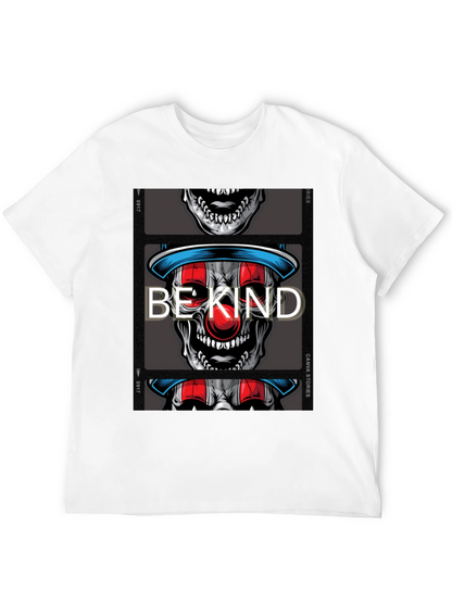 Be Kind Clown Skull Graphic T-Shirt