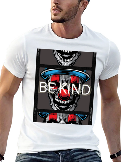 Be Kind Clown Skull Graphic T-Shirt