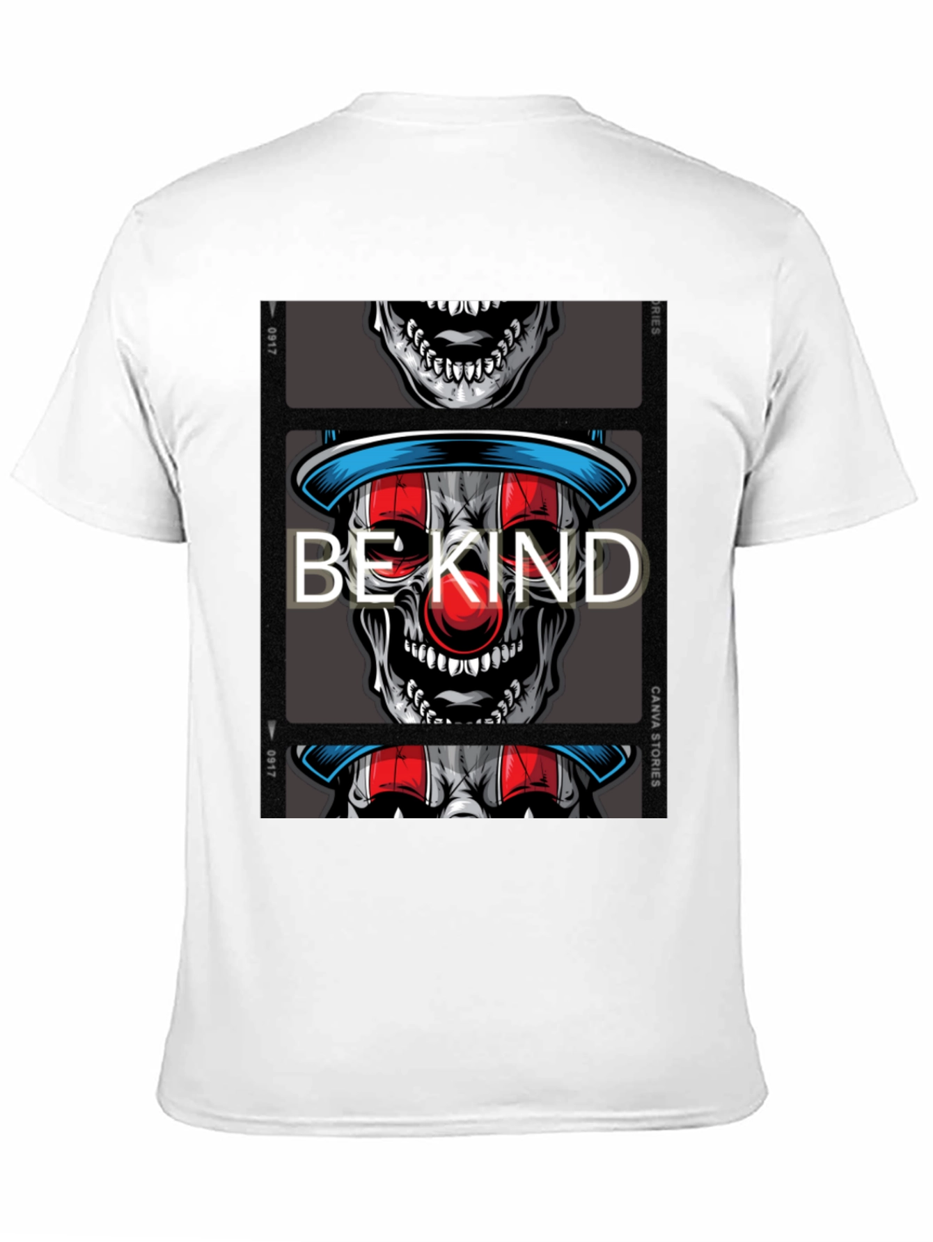 Be Kind Clown Skull Graphic T-Shirt