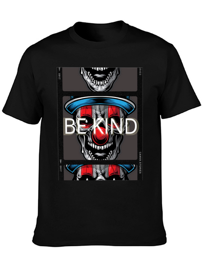 Be Kind Clown Skull Graphic T-Shirt