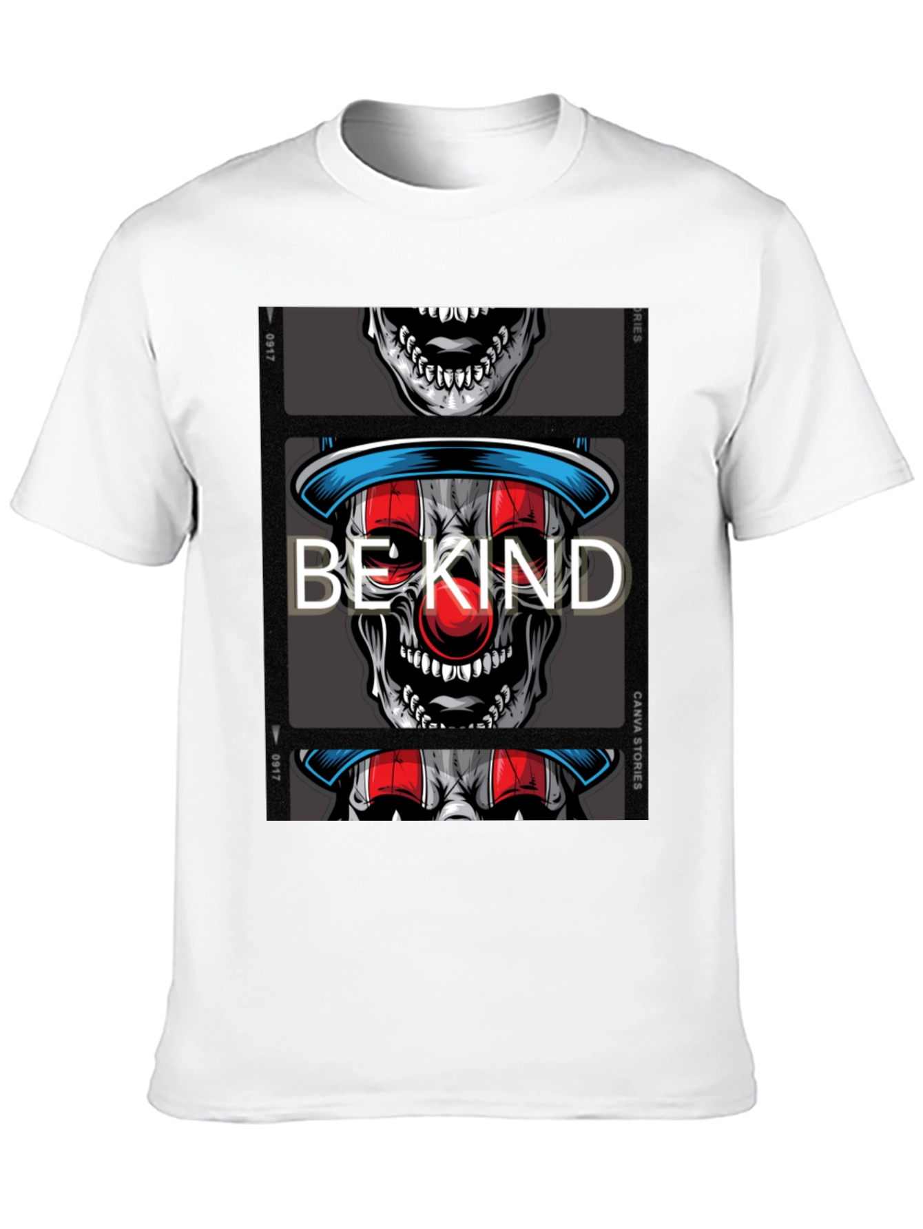 Be Kind Clown Skull Graphic T-Shirt