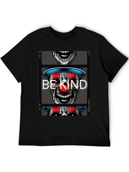 Be Kind Clown Skull Graphic T-Shirt
