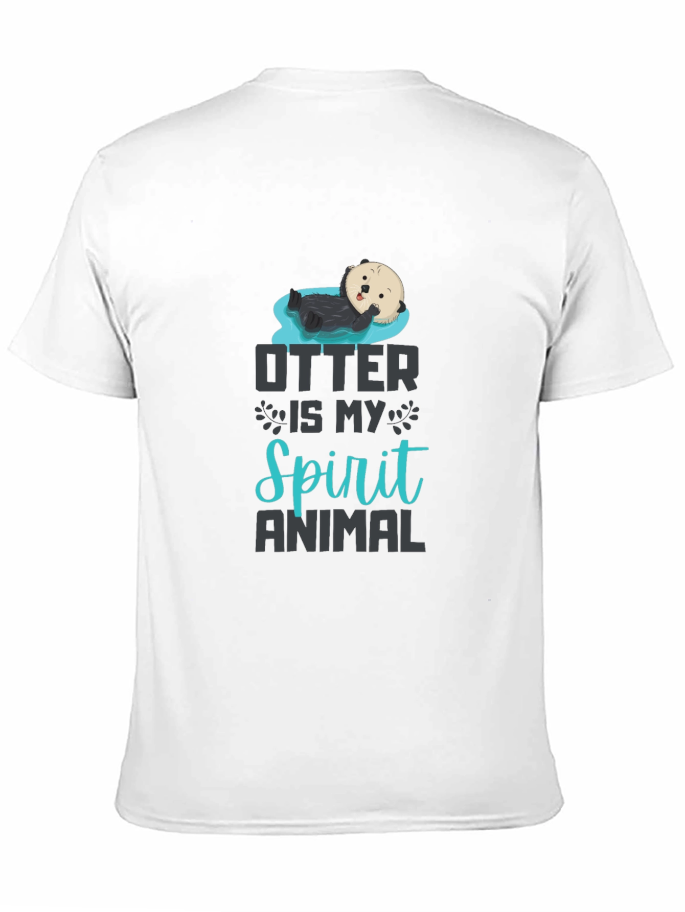 Otter Spirit Animal Graphic T-Shirt - Black