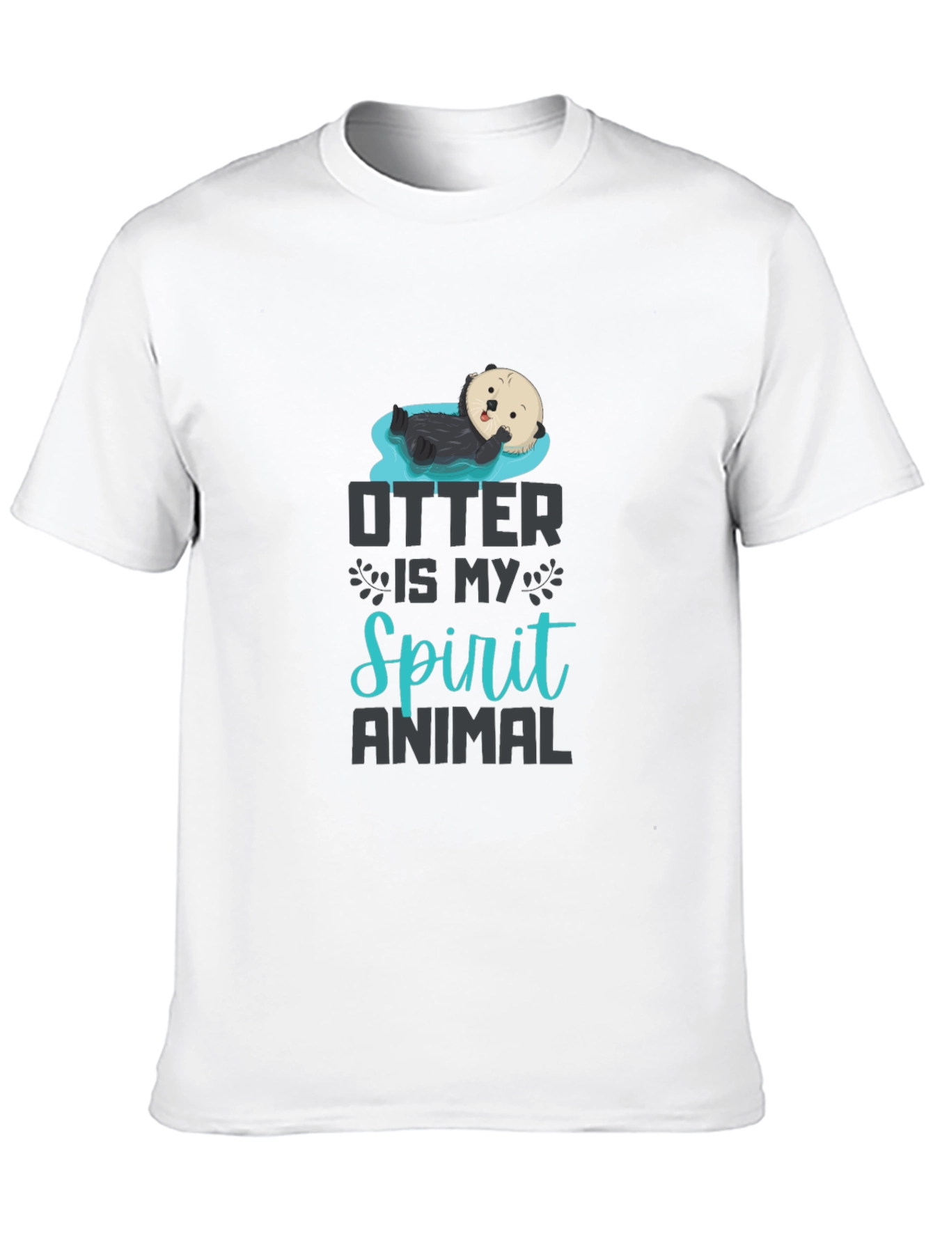 Otter Spirit Animal Graphic T-Shirt - Black