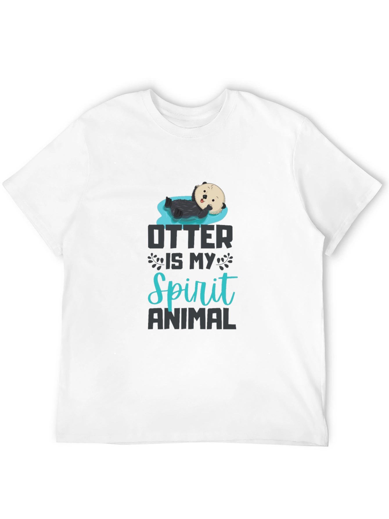 Otter Spirit Animal Graphic T-Shirt - Black