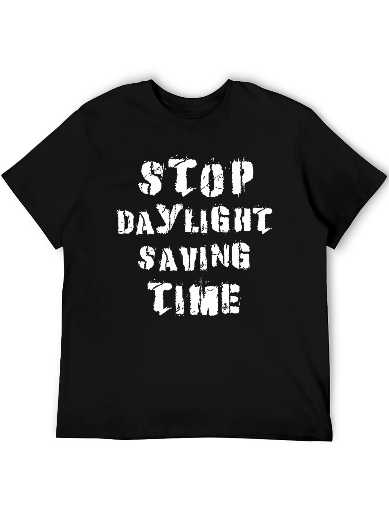 Stop Daylight Saving Time Black T-Shirt