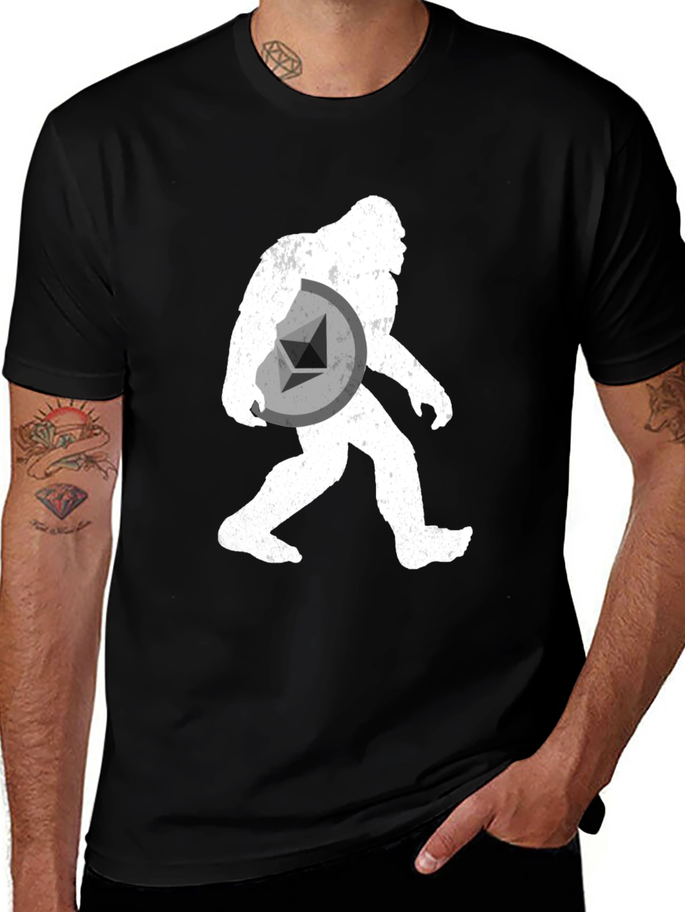 Sasquatch Ethereum Crypto T-Shirt - Black