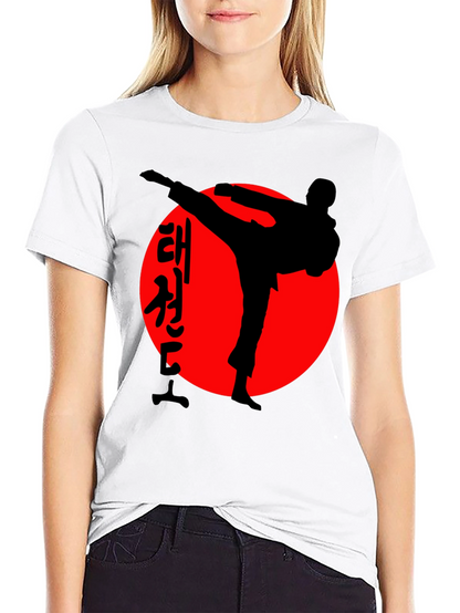 Taekwondo T-Shirt: Martial Arts Silhouette Design