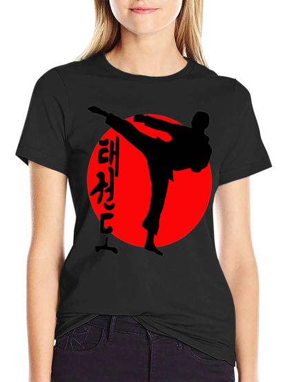 Taekwondo T-Shirt: Martial Arts Silhouette Design