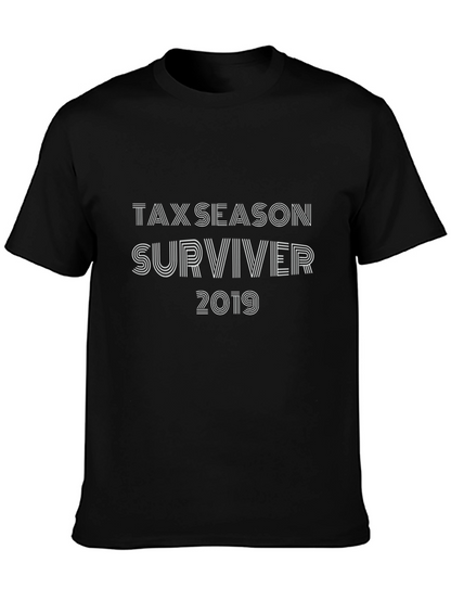 Tax Season Surviver 2019 Black T-Shirt