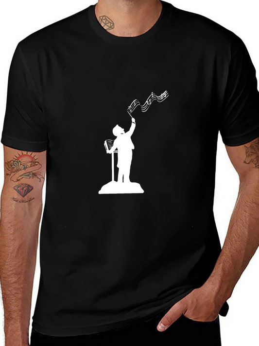 Conductor Music Notes Graphic T-Shirt
