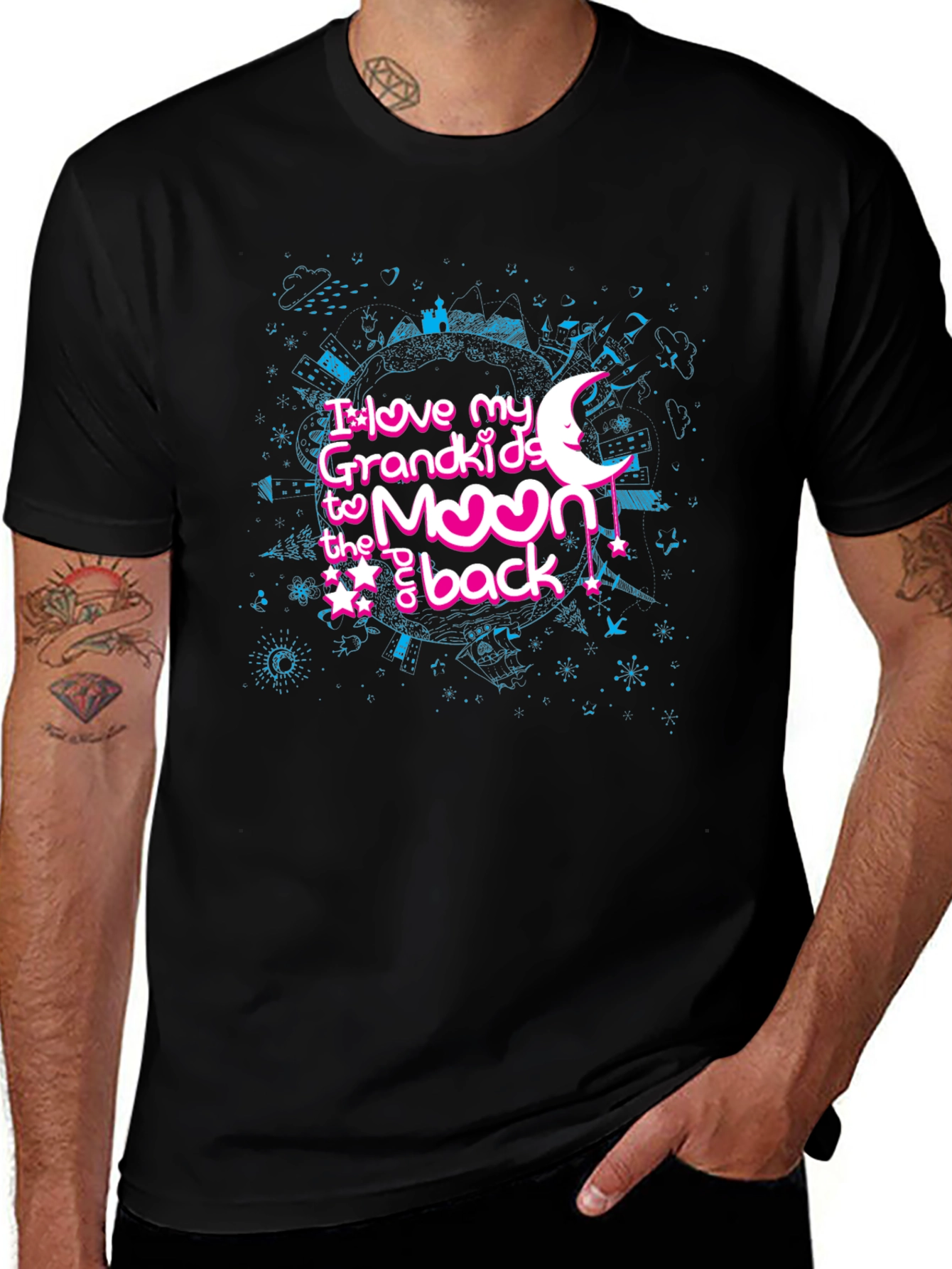 I Love My Grandkids T-Shirt: Moon & Back