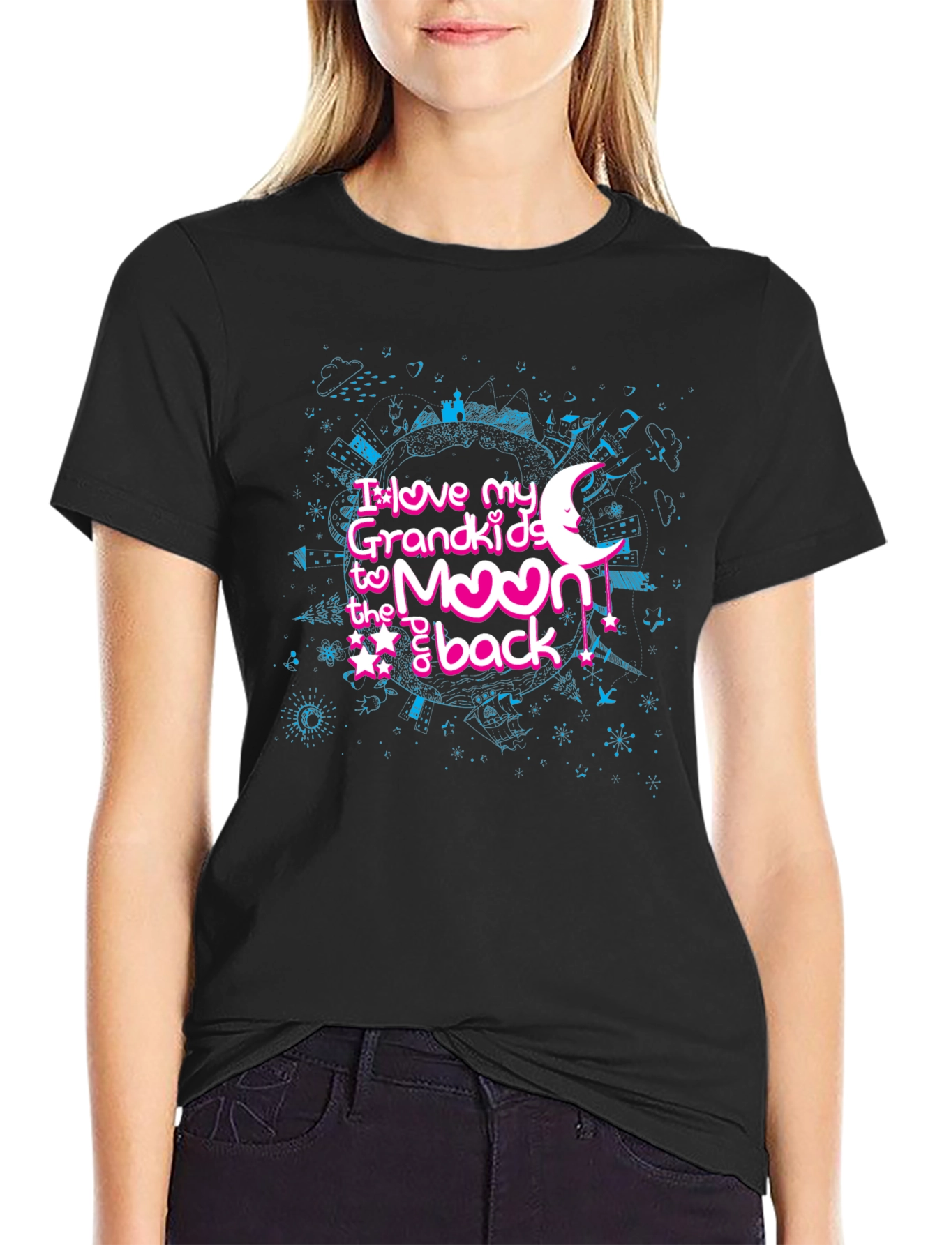 I Love My Grandkids T-Shirt: Moon & Back