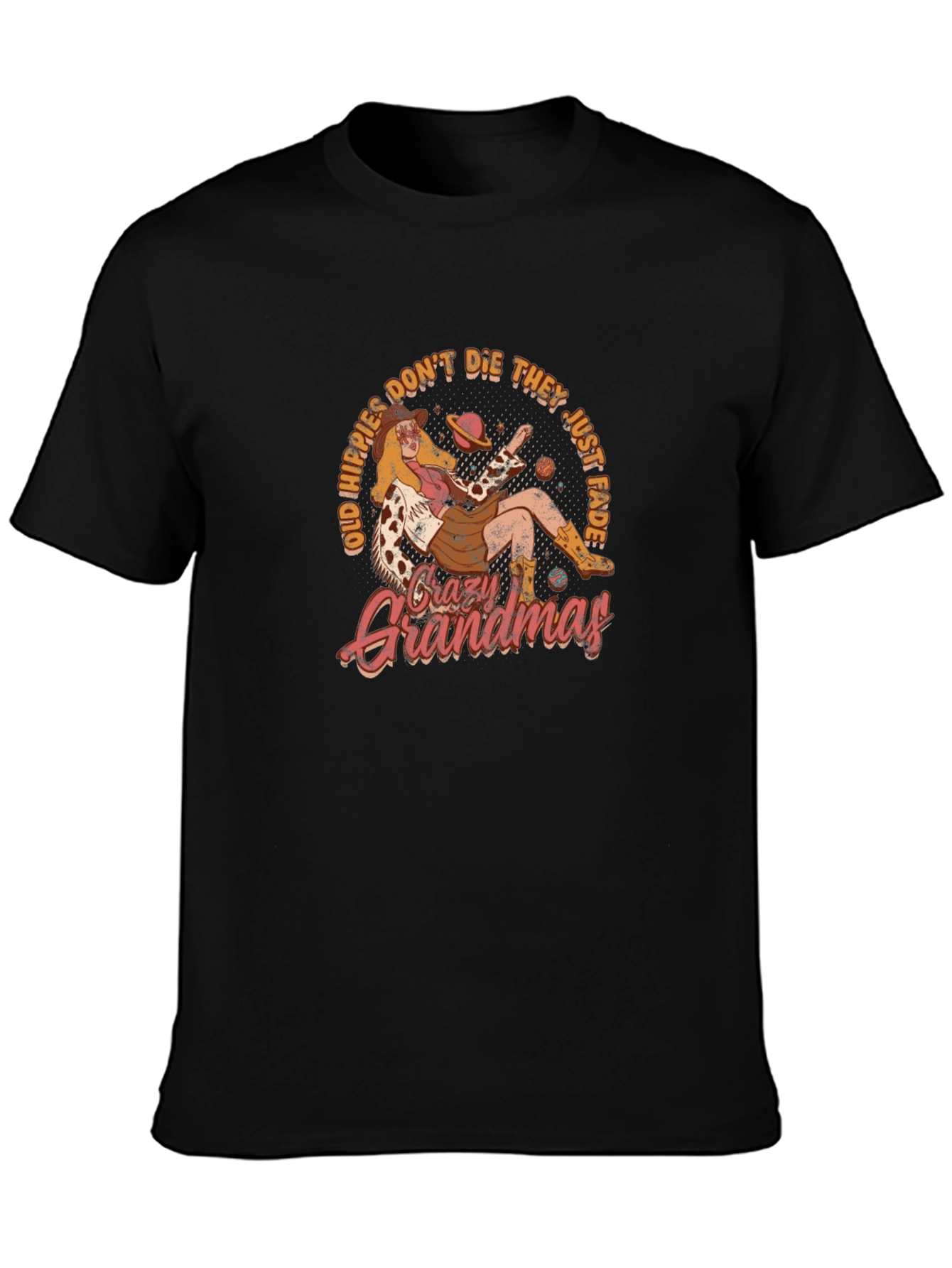 Crazy Grandmas T-Shirt - Old Hippies Dont Die