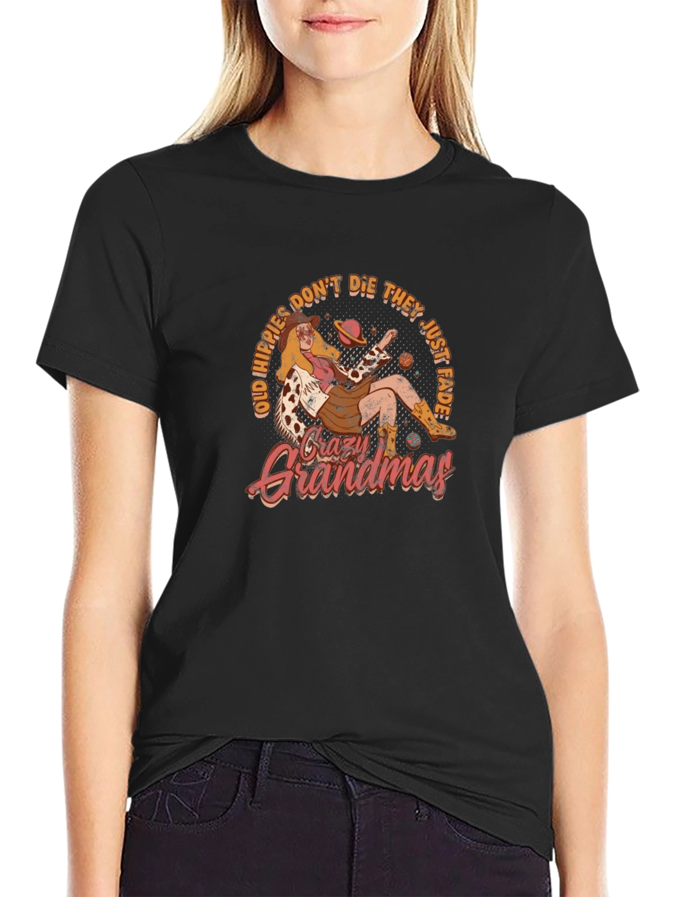 Crazy Grandmas T-Shirt - Old Hippies Dont Die