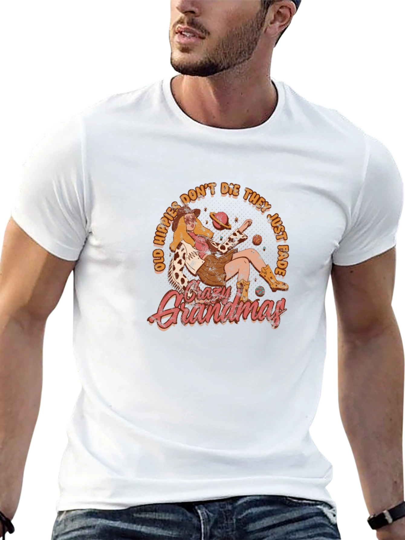 Crazy Grandmas T-Shirt - Old Hippies Dont Die