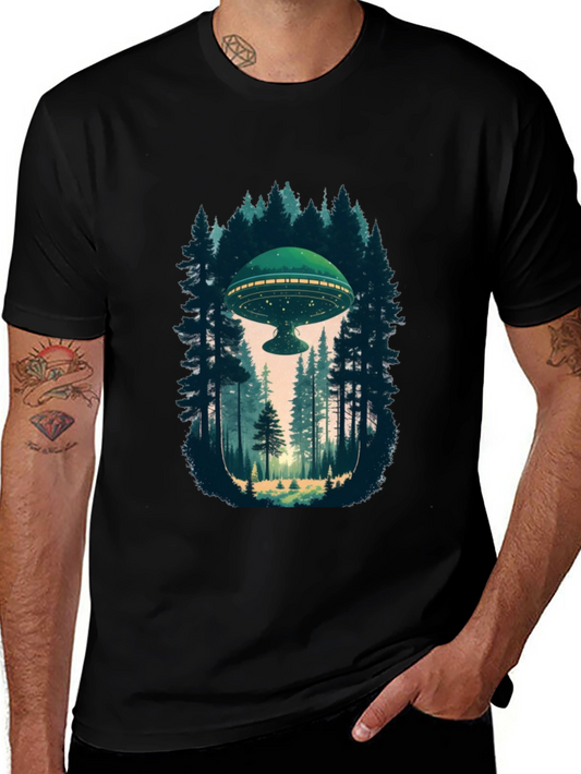UFO in Forest Graphic Tee
