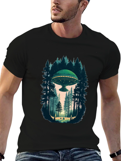 UFO in Forest Graphic Tee
