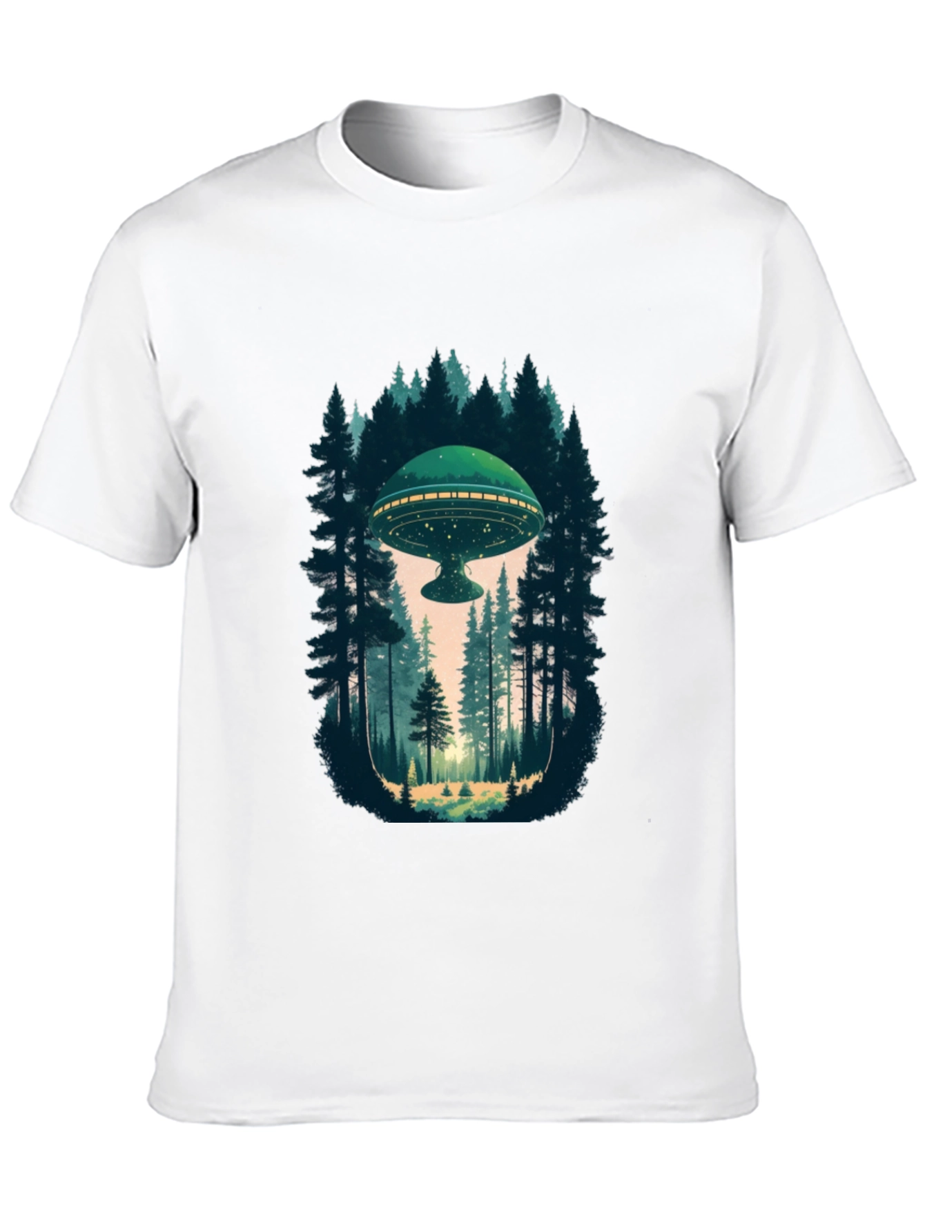 UFO in Forest Graphic Tee