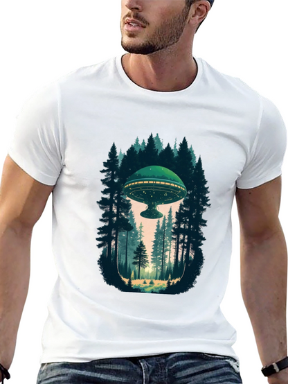 UFO in Forest Graphic Tee