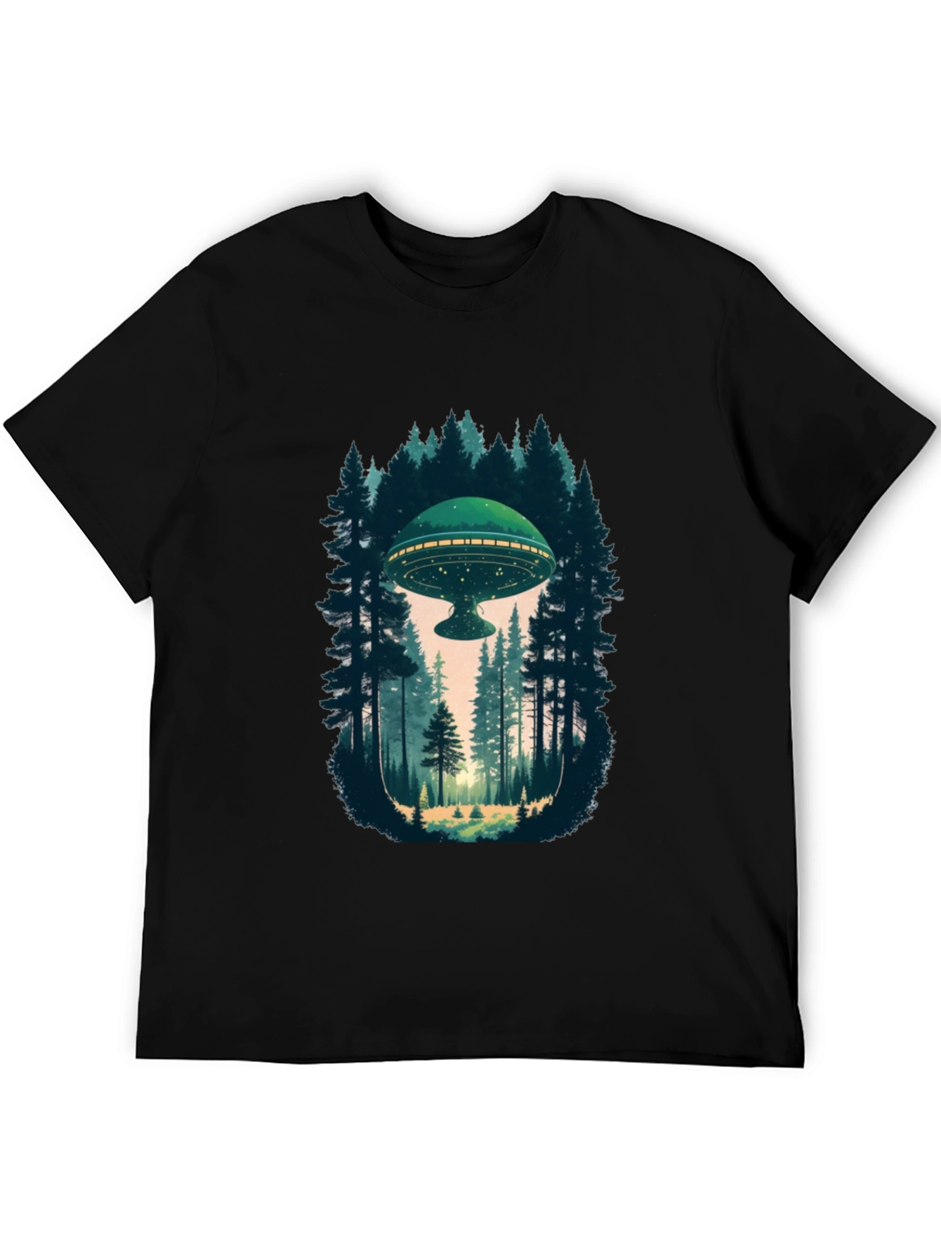 UFO in Forest Graphic Tee