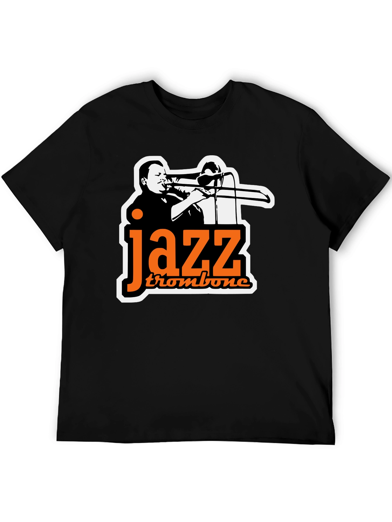 Jazz Trombone Graphic Tee - Black