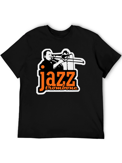 Jazz Trombone Graphic Tee - Black