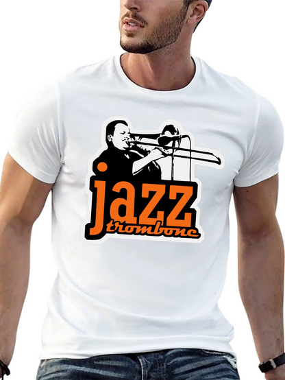 Jazz Trombone Graphic Tee - Black